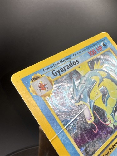 Pokemon Gyarados Base Set 1999-2000 4th Print Holo Rare 6/102 UK Print - Picture 7 of 24