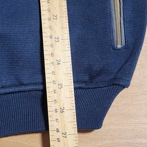 Vtg St Croix Sweater Vest Mens XL Blue Full Zip Mock Knit Cardigan Pocket Golf - Picture 6 of 8