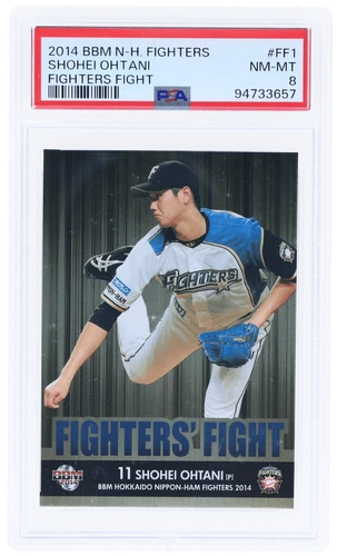 2014 Bbm Hokkaido Nippon Ham Fighters Shohei Ohtani Fighters' Fight #FF1 PSA 8