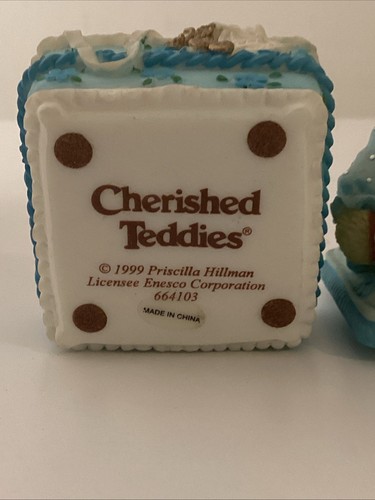 Cherished Teddies Crocheting Baratija Caja con Tapa - Peluche Victoriano 1999 en Caja - Imagen 13 de 14