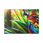 Vibrant Parrot Glass Cutting Board, Kitchen Decor, Colorful Serving Tray