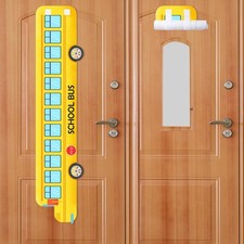 2Pcs School Bus Teacher Door and Window Cover Shading Decoration, Personaliza...