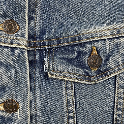 VTG 90s Levi's Denim Jean Jacket Size XL Blue Button Western Trucker MADE IN USA - Picture 3 of 15