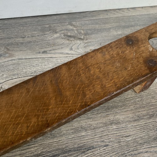 Vintage rustikaler Stiefelheber aus Holz Gummistiefelzieher 54 cm lang 10 cm breit  - Bild 12 von 16