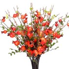 12 Pcs 26 Inch Artificial Pomegranate Branches Fake Pomegranate Flowers Stem ...