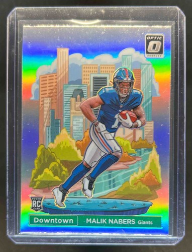 2024 Donruss Optic Malik Nabers Downtown! RC Rookie SSP #18 Giants