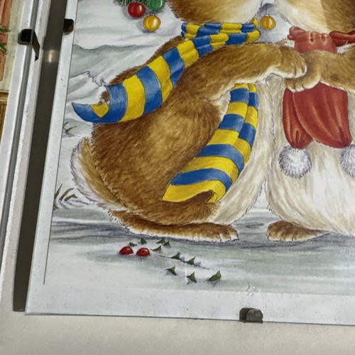 Two Small Framed Holiday Forest Animals Holiday Prints - Picture 12 of 15