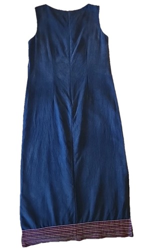 Vestido Norm Thompson Maxi Cambio Seda Minimalista Bordado Clásico Para Mujer Talla 8 - Imagen 5 de 10