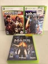 Mass Effect 1 2 3 Trilogy (Xbox 360) Complete Lot of 3