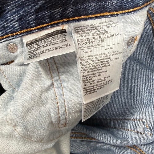 Levi Strauss 505 Herren Jeans 31x30 Blau Regular Fit Straight Zip Fly Denim Hose - Bild 7 von 12