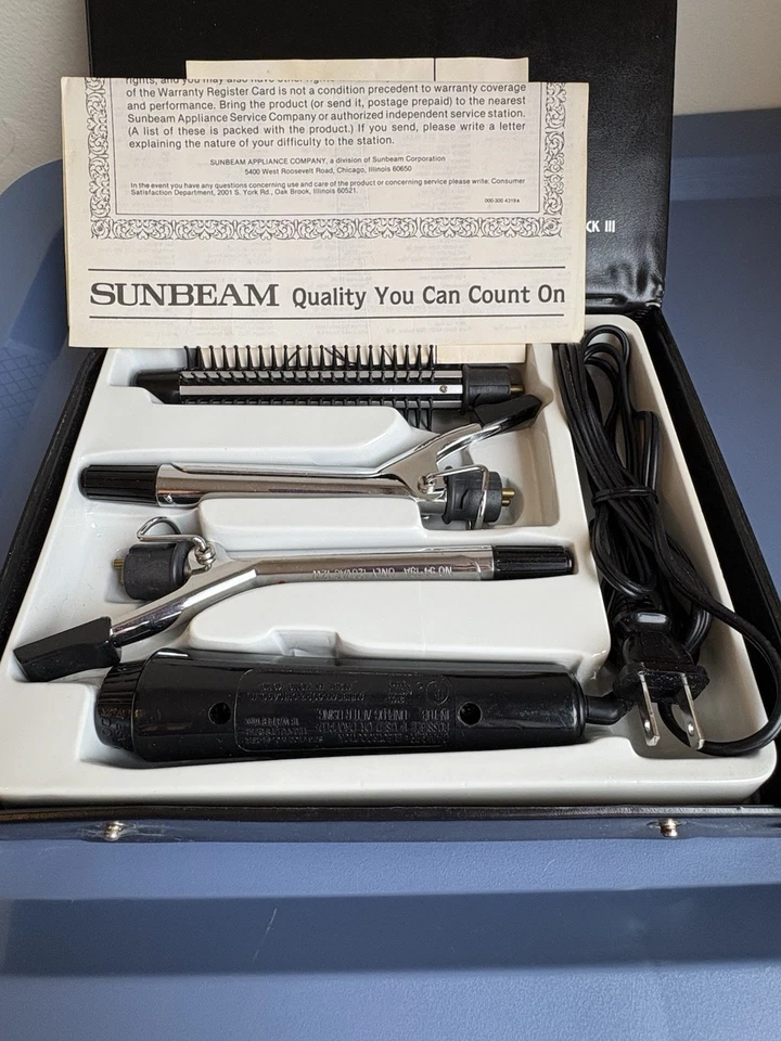 Juego de rizador vintage Sunbeam PRO-STICK III - 3/4 y 1/2 y 5/8 no probado Foto 2 de 3