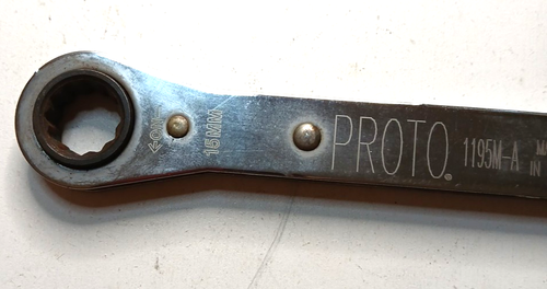 Proto Llave de caja de doble extremo de trinquete 15 mm x 17 mm #1195M-A 12 puntos EE. UU. - Imagen 4 de 10