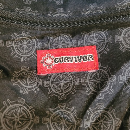 Survivor Canvas Patchwork Camo Shoulder Bag Adjustable Strap Pockets Flap - Picture 8 of 14