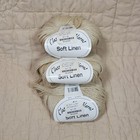 3 Skeins Soft Linen Yarn Classic Elite Alpaca Wool Linen Antique White 50g137yds