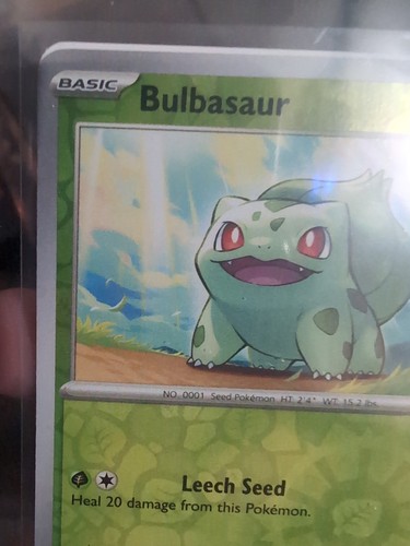 Pokemon TCG SV: 151 Bulbasaur Best Buy Stamped Promo Crimped/Miscut Error Card - Picture 3 of 11