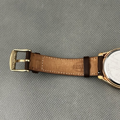 Fossil Womens Watch ES3104 Stella Gold Brown Leather Round Crystals New Battery - Picture 18 of 20
