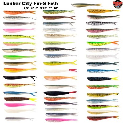 Lunker City Fin-S Fish 2,5'' 4'' Gummiköder Softlure Raubfischköder