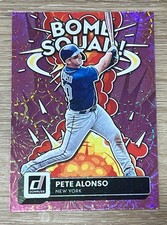 2022 Donruss #BS-7 Pete Alonso BOMB SQUAD Pink Fireworks Insert