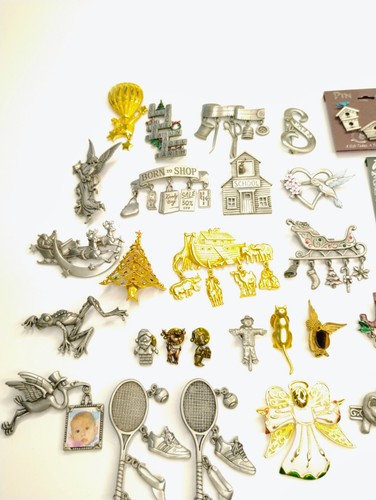 Vintage All Signed JJ Jonette Brooches Pins Lot of 28 - Imagen 5 de 24
