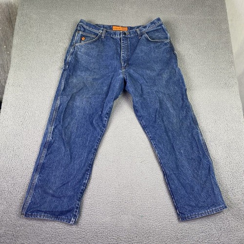 Pantalones de mezclilla Wrangler Riggs FR para hombre 40x34 (38x29) ropa de trabajo carpintero tareas utilitarias
