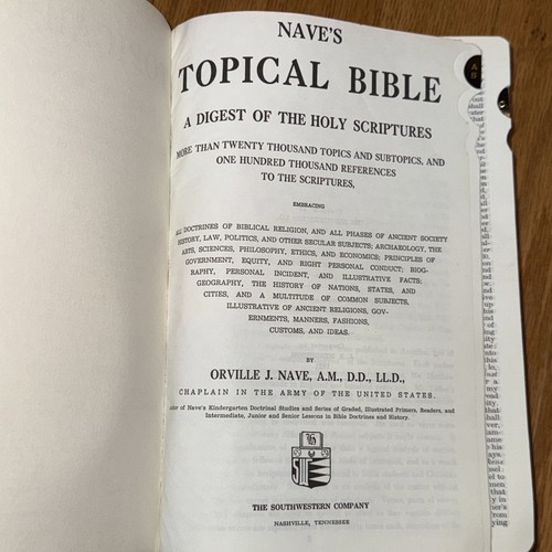 1962 Nave's Topical Bible; Black Faux Leather; Thaumen Indexed - Bild 9 von 14