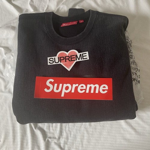Supreme Washed Box Logo Crewneck Black Medium - IN HAND - Bild 3 von 13