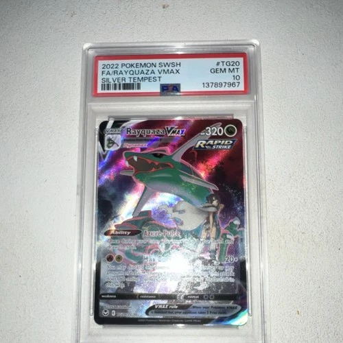 Rayquaza VMAX TG20/TG30 Silver Tempest Trainer Gallery PSA 10 Full Art Holo