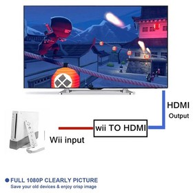 WII to HDMI Cable Converter Full HD 1080P WII to HDMI Wii 2 HDMI Converter *US