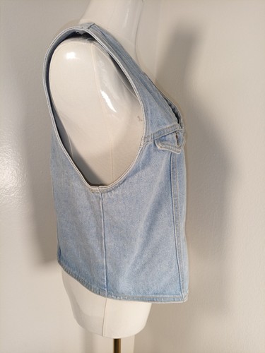 Roper Womens Light Blue 100% Cotton Denim Western Vest - Picture 4 of 4