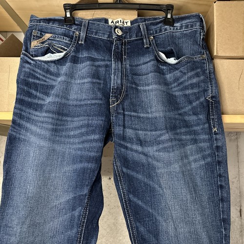 Ariat M4 Blue Jeans Relaxed Straight Herren 36x36 (38x36) Medium Wash - Bild 2 von 9