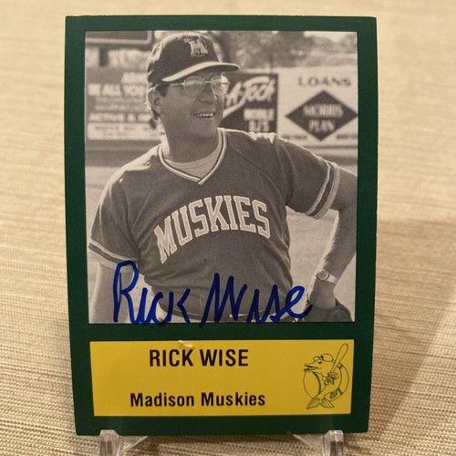 Rick Wise 1985 Madison Huskies Team Issue #25 Signed Autogrpahed Coach Card - Picture 1 of 2
