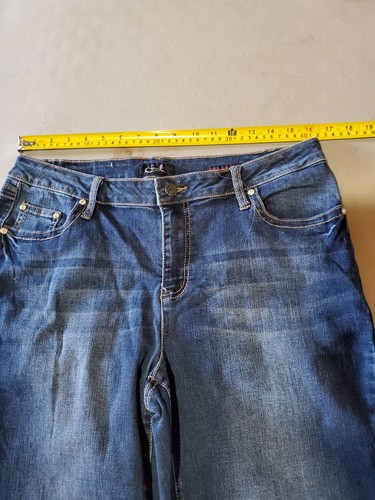 Earl Damen Straight Leg Dark Wash Denim Stretch Blue Jeans-Größe 16 - Bild 17 von 19