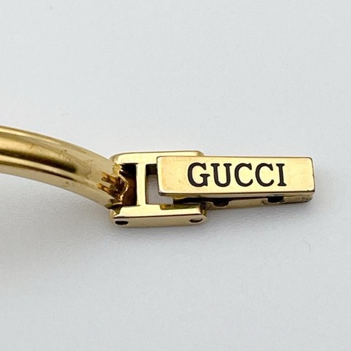 Gucci 1600 Black Dial Gold Bangle Quartz Womens Watch Steel Auth from JAPAN - 第 12/24 張圖片