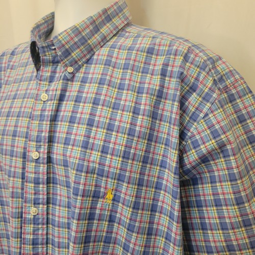 Ralph Lauren Hemd Herren 4XB Blau Popeline 100% Baumwolle Kurzarm Leicht - Bild 17 von 17