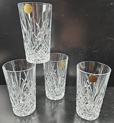 4 Cristal D'Arques Villemont Highball Glass Set Vintage Crystal Cut Tumblers Lot - Picture 6 of 24