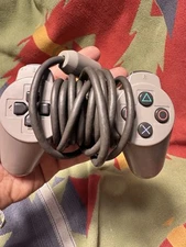 Sony PlayStation 1 Original Gray Wired Controller OEM PS1 SCPH-1080 Tested