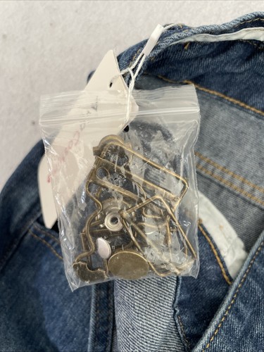 New AVA COSTUME Blue Jean Denim Bib Overalls TAG Large - Actual Size 36W x 31L - Picture 5 of 6