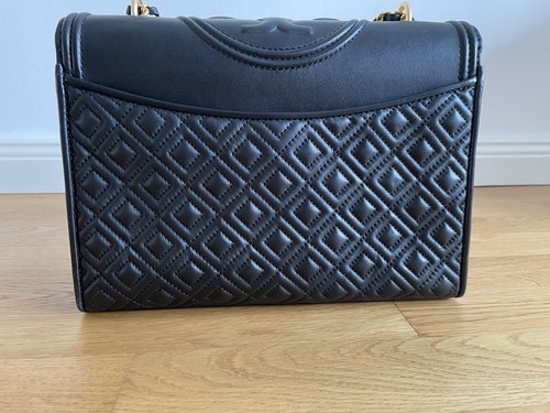 Tory Burch Fleming Schultertasche Handtasche Schwarz Neuwertig - Bild 3 von 9