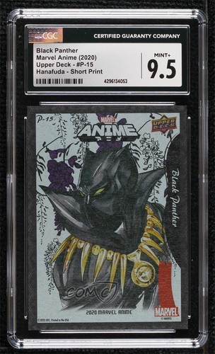 2020 Upper Deck Marvel Anime Hanafuda SP Black Panther #P-15 CGC 9.5 Mint+ 0e3 - Picture 1 of 3