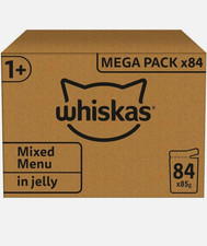 whiskas 1 plus Adult Mixed Selection in Jelly 84, Pouches 84 X 85g UK STOCK 5.60 per kilo