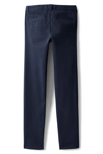 Lands' End School Uniform Girls Stretch Pencil Classic Navy 8Unhemmed NWOT (950) - Image 3 of 3