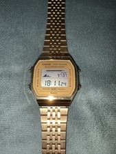 CASIO Step Tracker ABL-100WEG-9A ABL-100 Bluetooth Quartz Digital Gold PRE OWNED