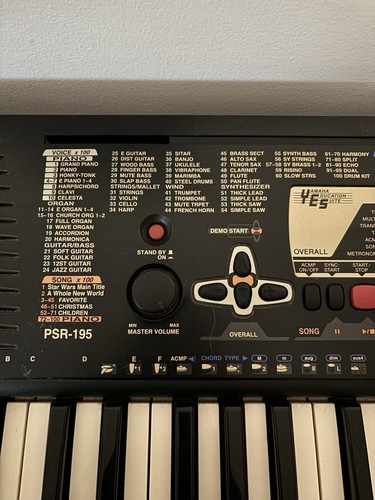 Yamaha PSR-195 61 KEYS PORTABLE ELECTRONIC Keyboard mit Netzteil - funktioniert - Bild 4 von 13