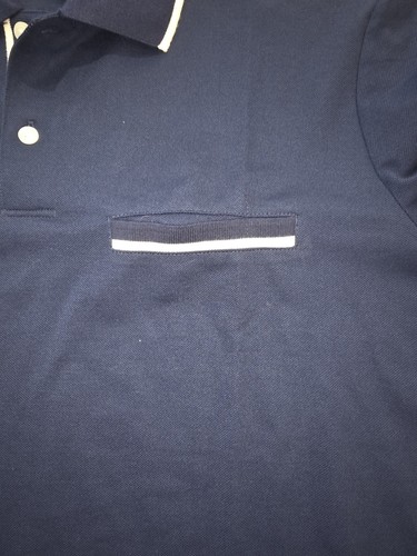 UNTUCKit Caesar Uomo Large Regular Fit Manica Corta Collo con Tasca Blu - Foto 4 di 11