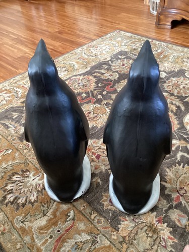 Vintage 1988 Union Products Paar 22" Pinguin Blasformen Weihnachten - Bild 3 von 4