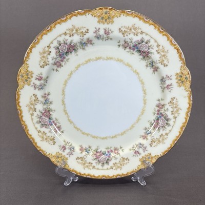 Noritake Alecto Dinner Plate 9 7/8'' Replacements Scalloped Gold Trim Floral