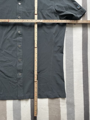 Camisa Kuhl Tufflex Para Hombre Talla Med Gris Abotonada Manga Corta Aire Libre Senderismo - Imagen 5 de 8