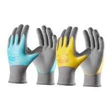 2 Pairs Waterproof Kids Gardening Gloves for Age 2-4, Non-slip Double Small