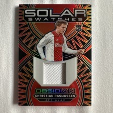 /199 Christian Rasmussen RC, Solar Swatches, 2024-25 Panini Obsidian, Ajax