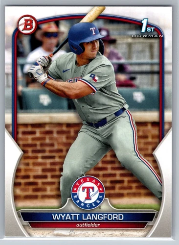 2023 Bowman Draft Wyatt Langford 1st #BD-106 Texas Rangers